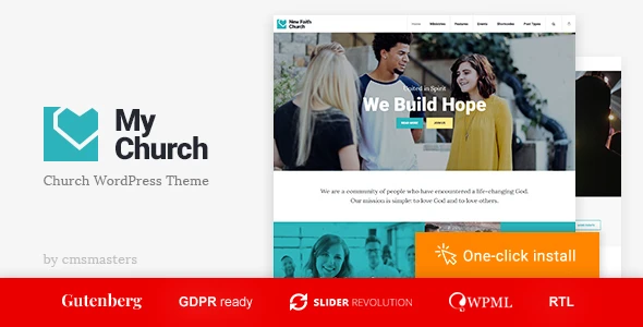 My Church – Religion WordPress Theme with Events, Donations & Sermons