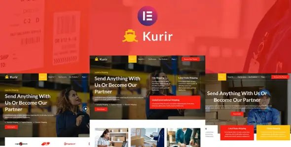 Kurir – Logistics Cargo Shipping Elementor Template Kit